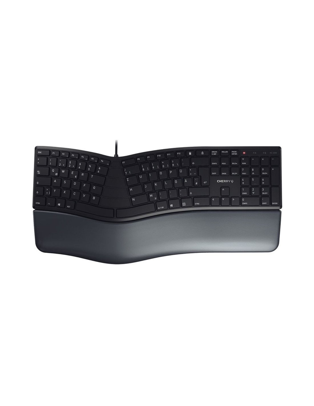 CHERRY KC 4500 ERGO teclado Universal USB AZERTY Francés Negro