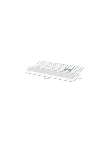 REPOSAMUÑECAS TECLADO LEITZ ERGONOMICO LIGHT GREY