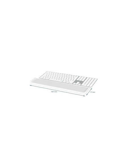 REPOSAMUÑECAS TECLADO LEITZ ERGONOMICO LIGHT GREY