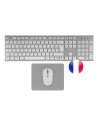 Tacens 6ZENITHWFR teclado Ratón incluido Hogar / Oficina RF inalámbrico AZERTY Francés Plata, Blanco