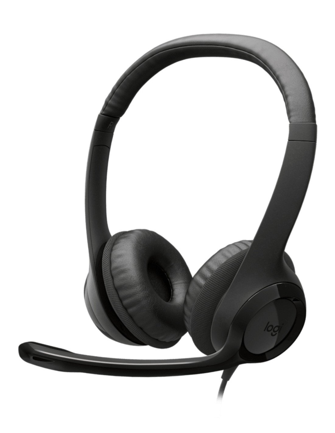 Logitech Auriculares con Cable H390 para PC/Portátil, Auriculares Estéreo con Micrófono con Supresión de Ruido, USB-C, Controles