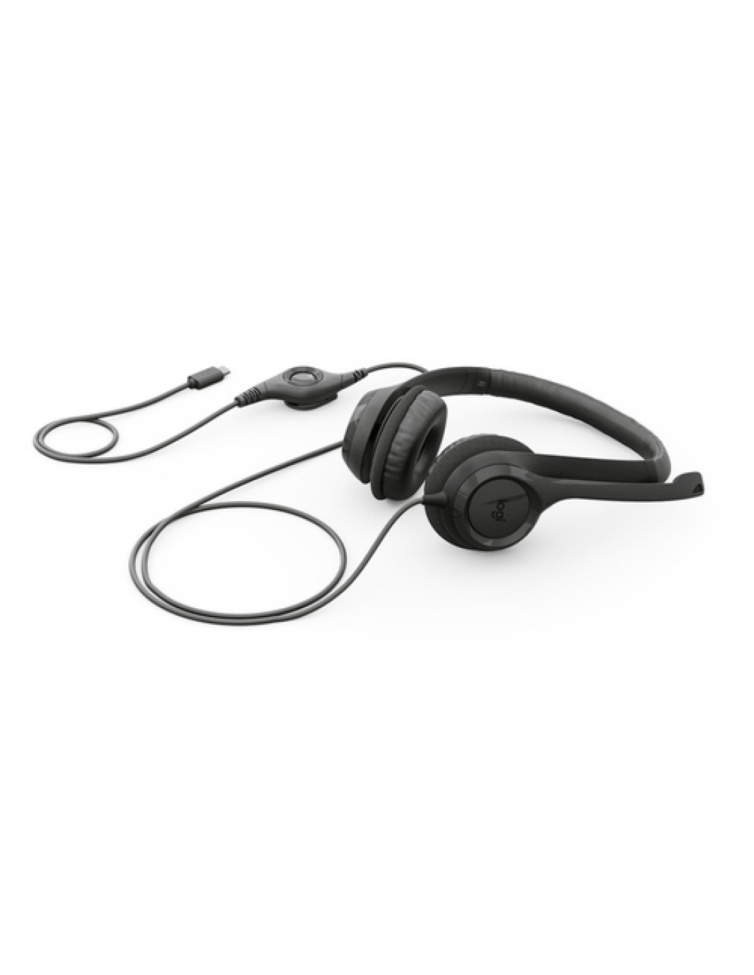 Logitech Auriculares con Cable H390 para PC/Portátil, Auriculares Estéreo con Micrófono con Supresión de Ruido, USB-C, Controles