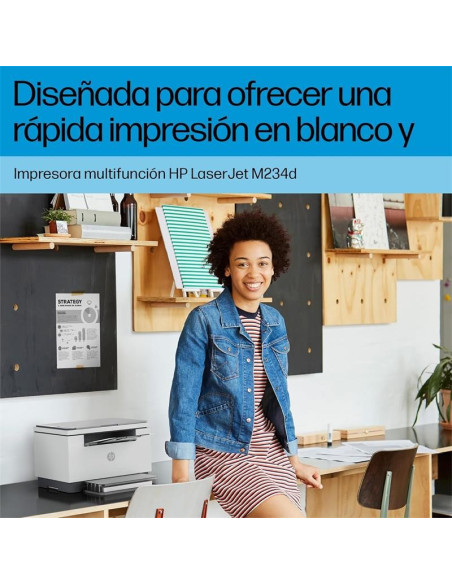 IMPRESORA MFP HP LASER MONOCROMO LASERJET M234D DUPLEX WHITE