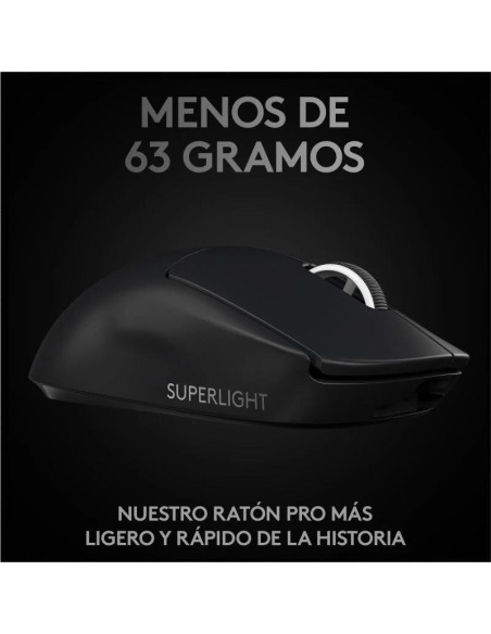 RATON LOGITECH PRO X SUPERLIGHT GAMING WIRELESS BLACK