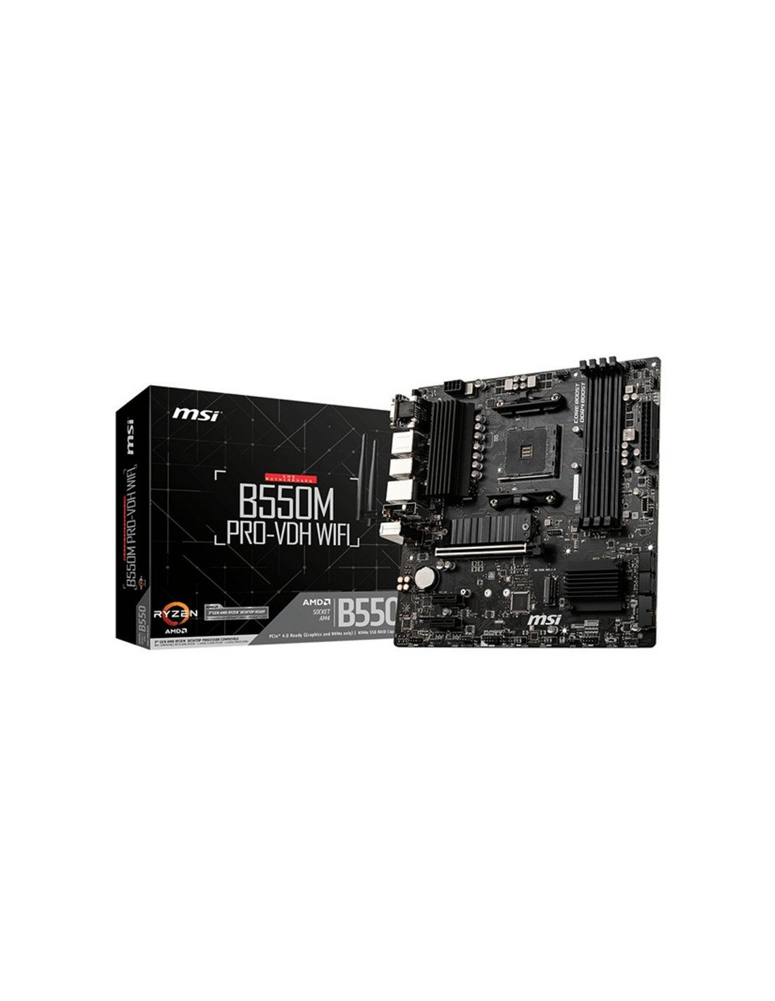 PLACA BASE MSI B550 PRO-VDH WIFI AM4 ATX 4XDDR4 VGA+HDMI+DP