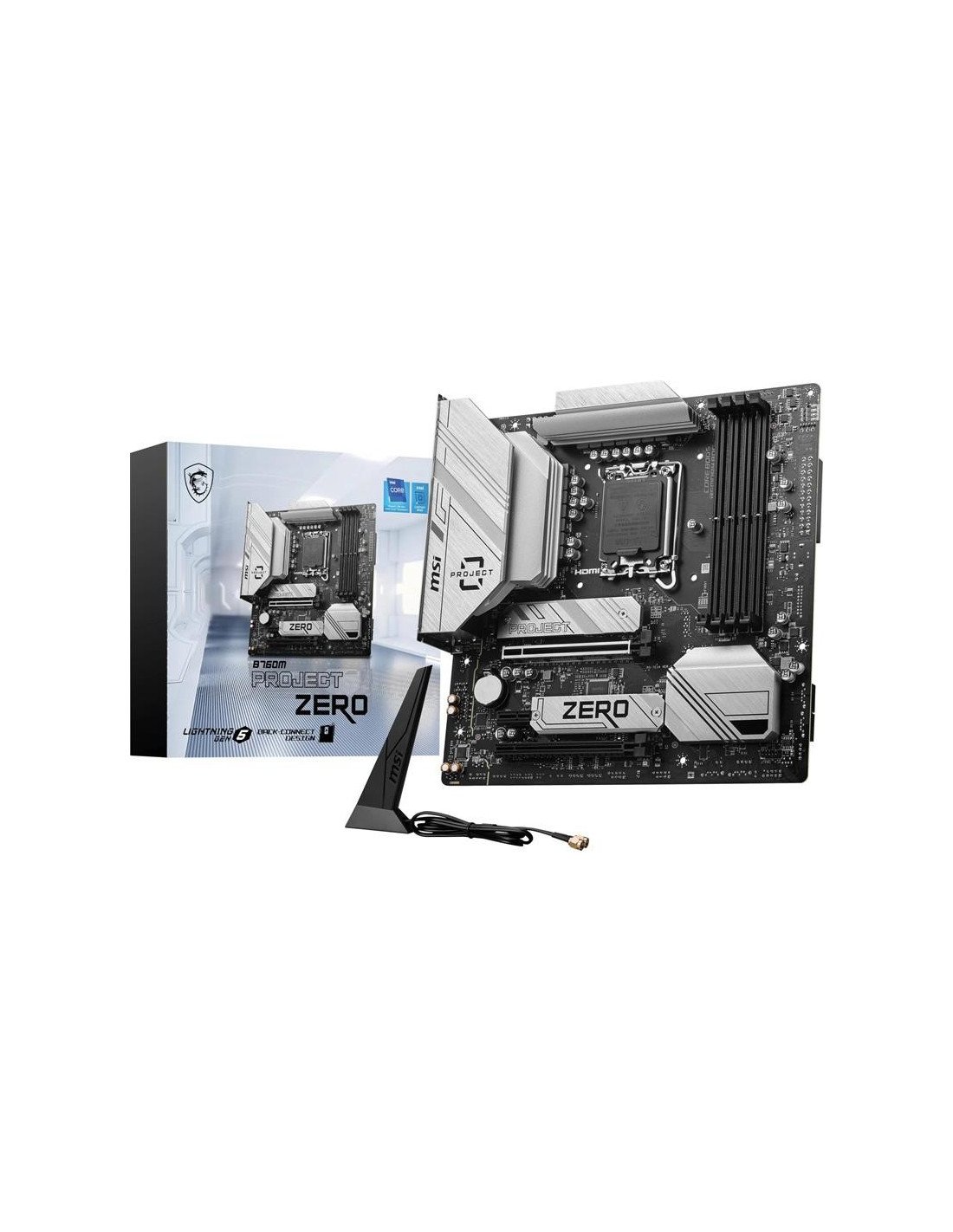 PLACA BASE MSI PRO B760M-PROJECT ZERO MATX 4XDDR5 HDMI + DP