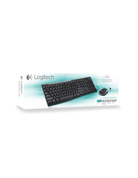 TECLADO + RATON LOGITECH MK270 WIRELESS BLACK