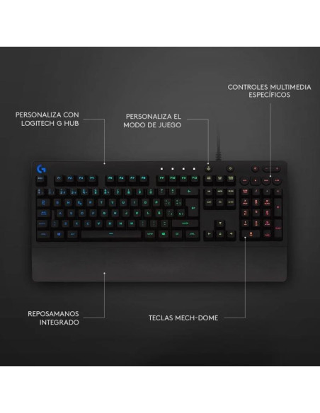 TECLADO GAMING LOGITECH G213 USB RGB BLACK