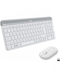 TECLADO + RATON LOGITECH MK470 SLIM WIRELESS SILENT WHITE