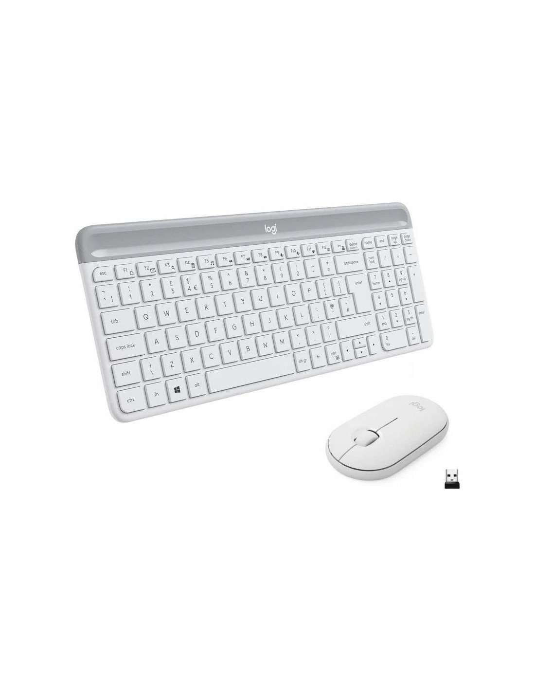 TECLADO + RATON LOGITECH MK470 SLIM WIRELESS SILENT WHITE