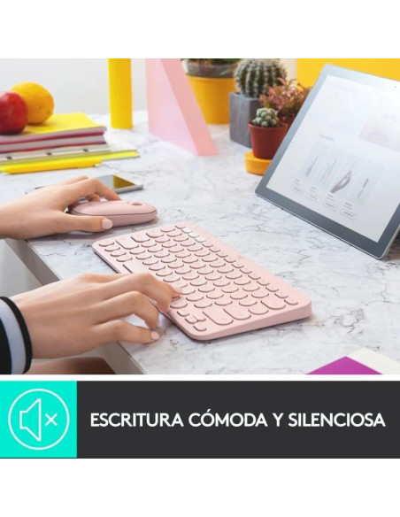 TECLADO LOGITECH K380 TKL BLUETOOTH MULTI-DEVICE ROSE