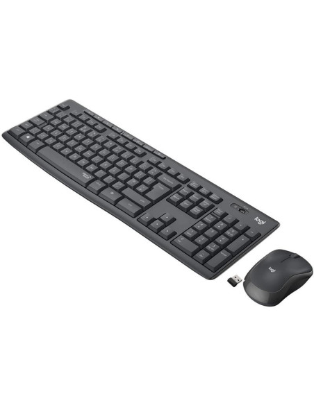 TECLADO + RATON LOGITECH MK295 WIRELESS SILENT GRAFITO
