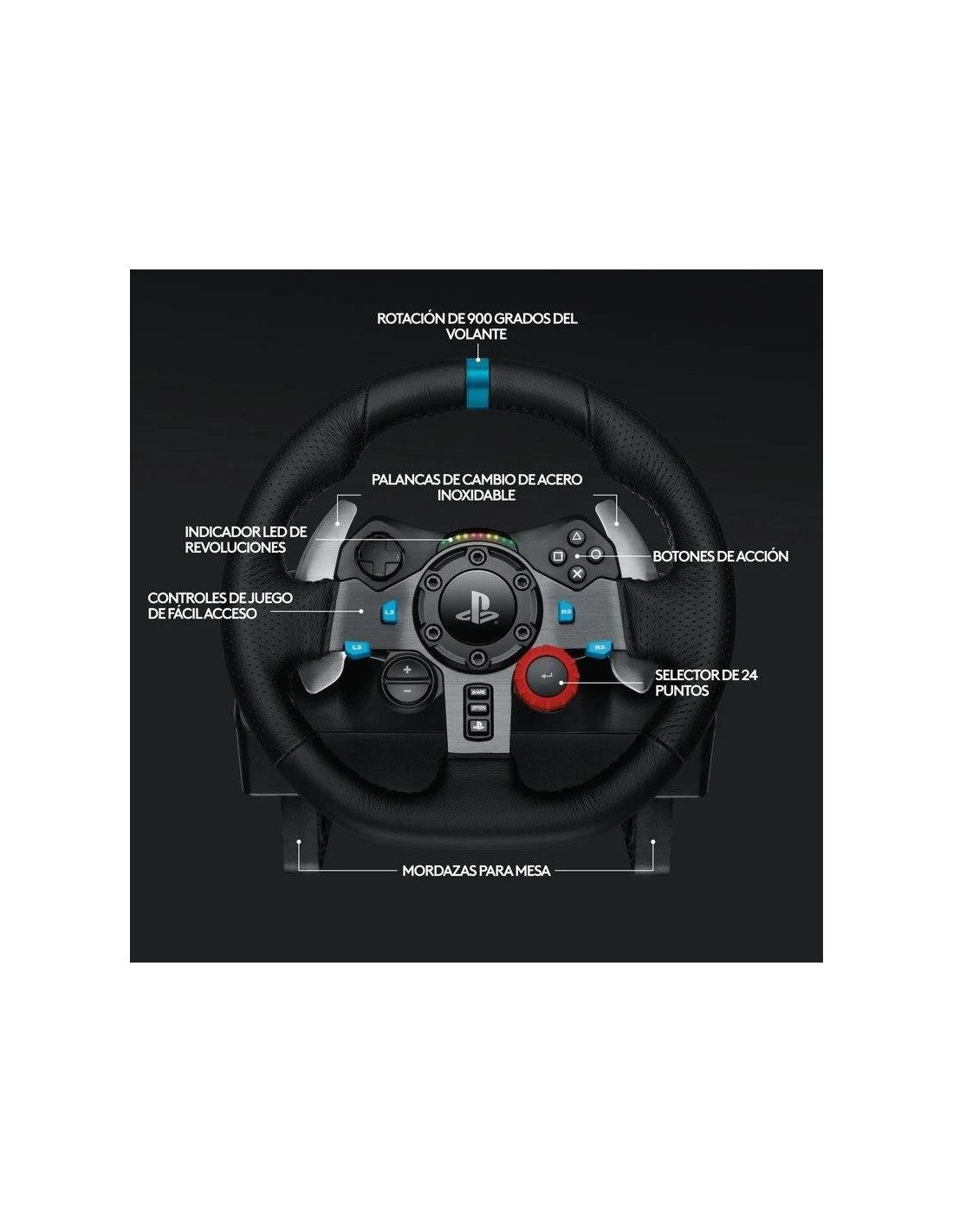 VOLANTE GAMING LOGITECH G29 DRIVING FORCE USB PS3/PS4/PS5/PC