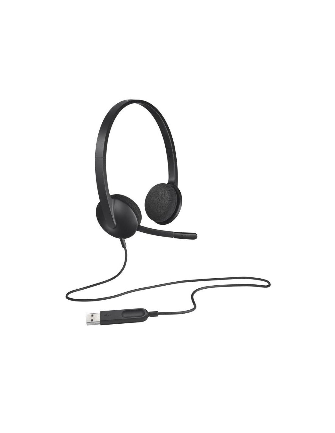 AURICULARES+ MICROFONO LOGITECH H340 USB BLACK