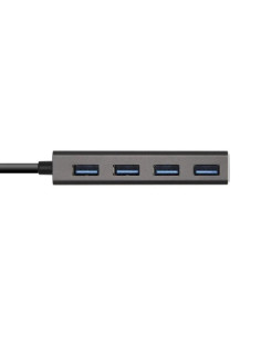 HUB USB-C 3.1 AISENS 4 PUERTOS USB-A 3.0 15CM GREY 2