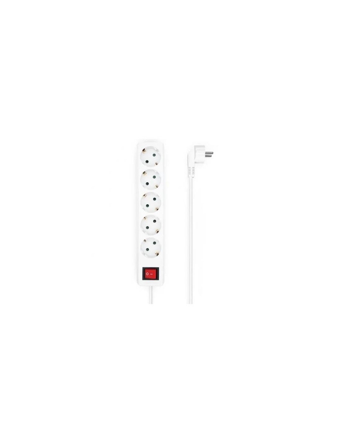 REGLETA AISENS 5 SCHUKOS PROTECCION INTERRUPTOR 1,4M WHITE