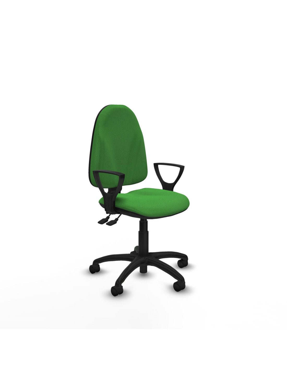 Piqueras y Crespo Algarra AS bali verde brazos fijos base poliamida ruedas nailon 50mm