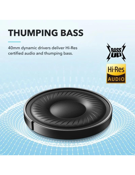 AURICULARES ANKER SOUNDCORE Q20I WIRELESS BLUETOOTH USB-C BLACK