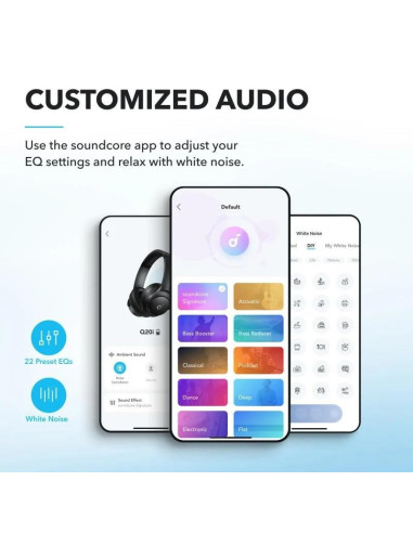 AURICULARES ANKER SOUNDCORE Q20I WIRELESS BLUETOOTH USB-C BLACK