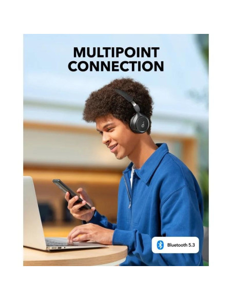 AURICULARES ANKER SOUNDCORE H30I WIRELESS BLUETOOTH USB-C BLACK