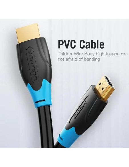 CABLE HDMI 2.0 4K HDMI/M - HDMI/M 1.5M VENTION BLACK