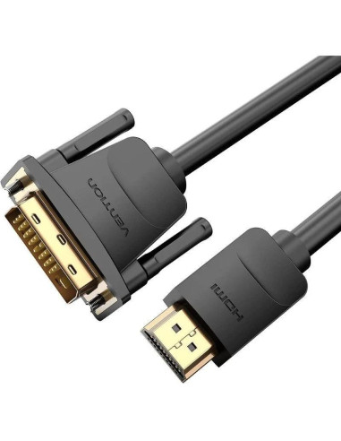 CABLE CONVERSOR VENTION DVI/M - HDMI/M 1M BLACK