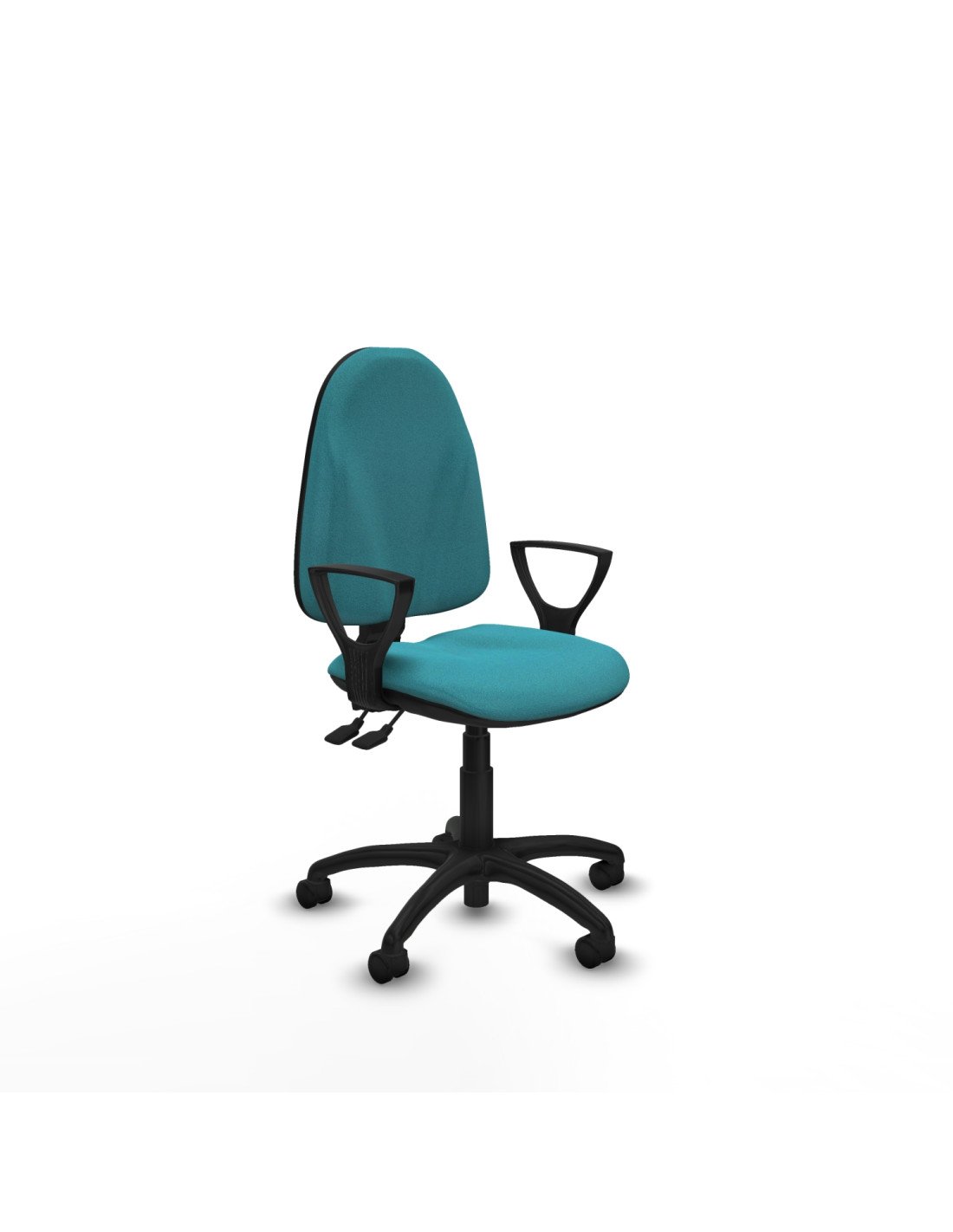 Piqueras y Crespo Algarra AS bali turquesa brazos fijos base poliamida ruedas nailon 50mm