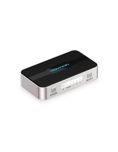 DUPLICADOR VENTION 4XHDMI HEMBRA - HDMI MACHO SILVER/BLACK