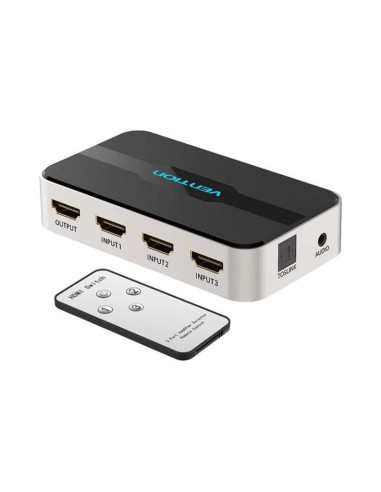 DUPLICADOR VENTION 3XHDMI HEMBRA - HDMI MACHO X1 AUDIO SILVER/BLACK