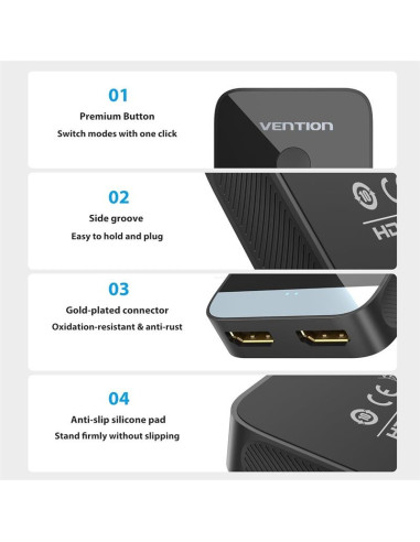 SWITCH/SPLITTER VENTION HDMI/H - X2 HDMI/H BIDIRECCIONAL