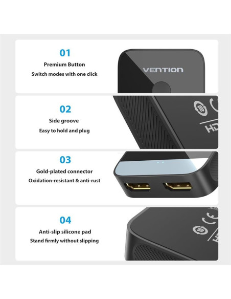 SWITCH/SPLITTER VENTION HDMI/H - X2 HDMI/H BIDIRECCIONAL