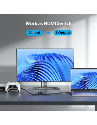 SWITCH/SPLITTER VENTION HDMI/H - X2 HDMI/H BIDIRECCIONAL