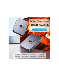 SWITCH/SPLITTER VENTION HDMI 2.1/H - X2HDMI/H USB-C/H BIDIRECCIONAL 8K 2