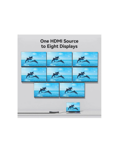 SPLITTER VENTION HDMI 2.0 4K 1X8 BLACK