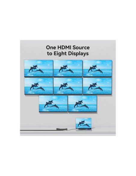 SPLITTER VENTION HDMI 2.0 4K 1X8 BLACK