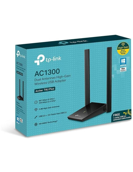 WIRELESS ADAPTADOR T4U PLUS USB 3.0 DUAL BAND TP-LINK AC1300