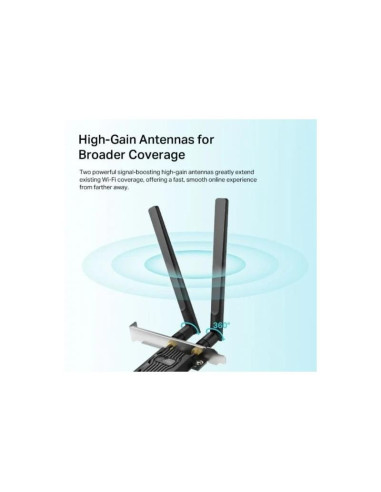 WIRELESS ADAPTADOR PCIE TP-LINK ARCHER TX20E DUAL BAND AX1800 WIFI6 BT 5.2