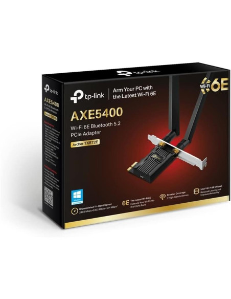 WIRELESS ADAPTADOR PCIE TP-LINK ARCHER TXE72E WIFI 6E AXE5400
