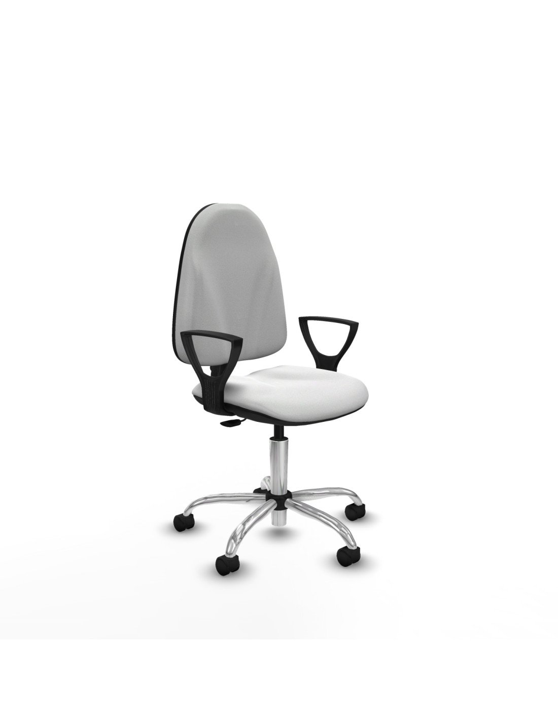 Piqueras y Crespo Algarra CP bali blanco brazos fijos base cromada ruedas nailon 50mm