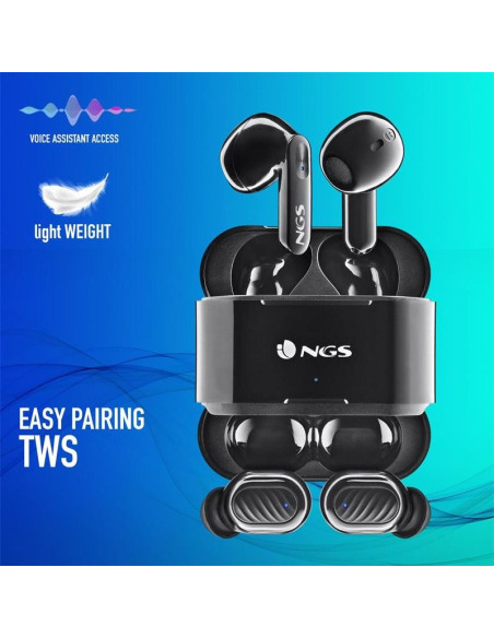 AURICULARES NGS ARTICA DUO EARPHONES BLUETOOTH WIRELESS BLACK ( PACK 2UD )
