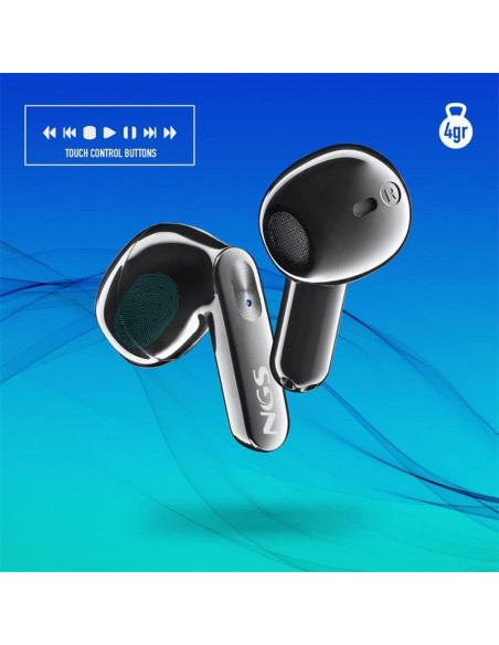 AURICULARES NGS ARTICA DUO EARPHONES BLUETOOTH WIRELESS BLACK ( PACK 2UD )