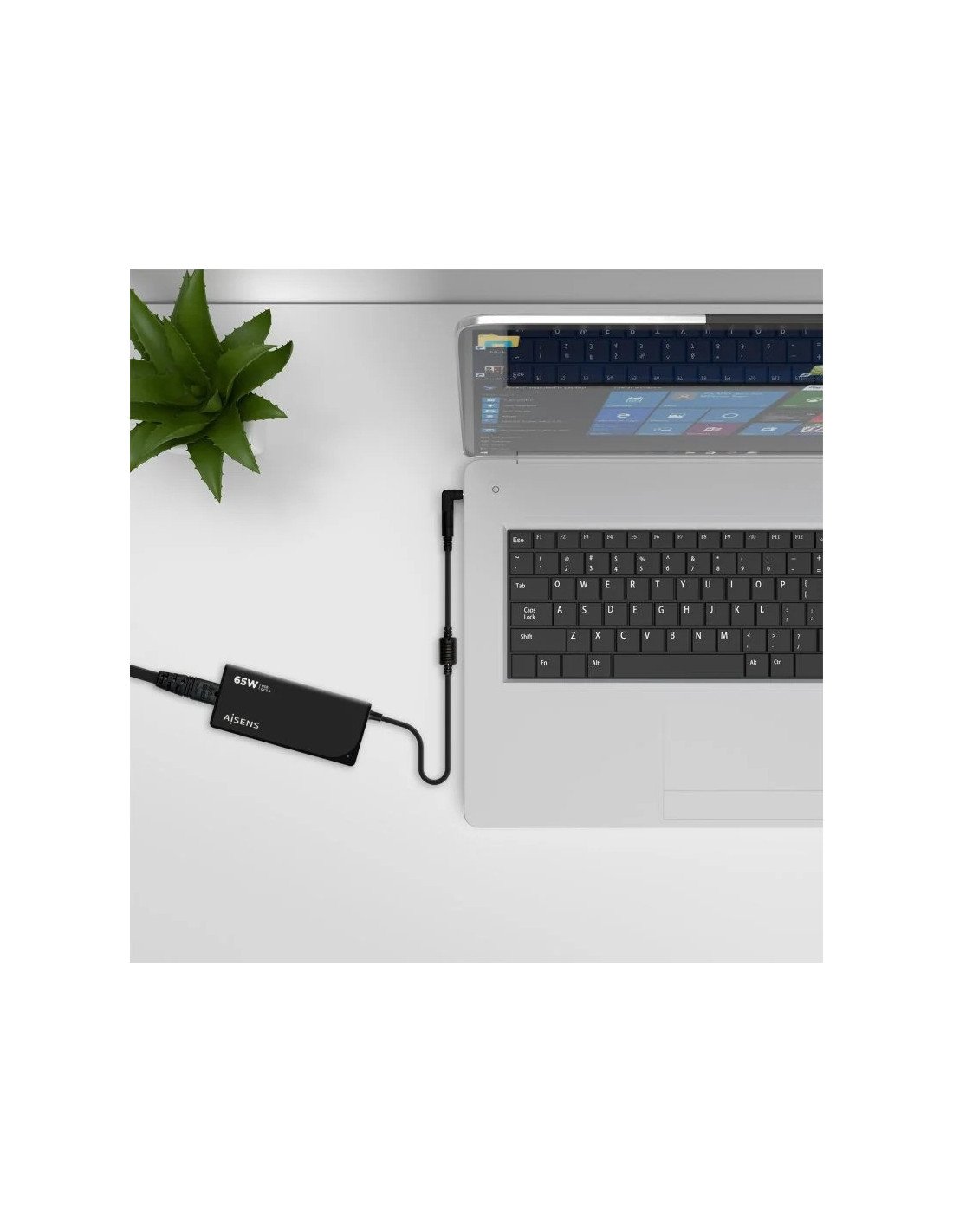 CARGADOR PORTATIL AISENS 65W AUTOMATICO + 9 CONECTORES + USB-A