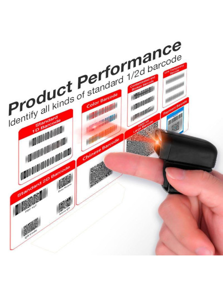 LECTOR AVPOS CODIGOS 1D + 2D + QR BT02 PORTATIL FINGER BLUETOOTH