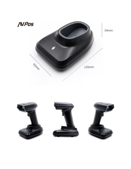 LECTOR AVPOS CODIGOS 1D + 2D +QR BT230 WIRELESS 2.4 + BLUETOOTH + USB