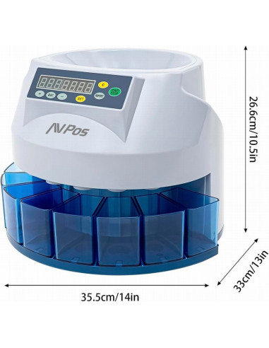 CONTADOR/CLASIFICADOR DE MONEDAS AVPOS CCM6 3YR