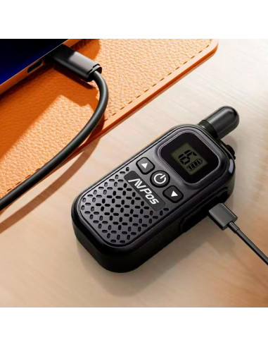 WALKIE TALKIE AVPOS COMM X25 + CABLE USB C 1YR GARANTIA