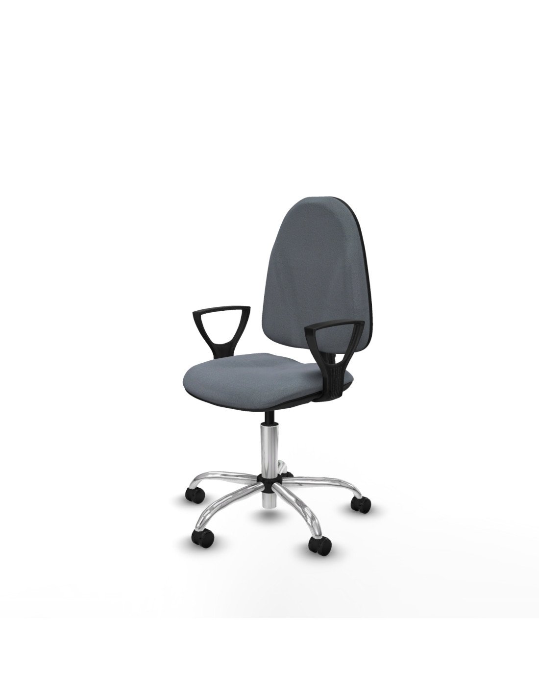 Piqueras y Crespo Algarra CP bali gris brazos fijos base cromada ruedas engomadas 50mm