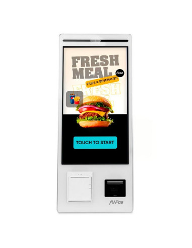 KIOSKO AUTOSERVICIO AVPOS SUELO 27 I5 10TH/8G/256G/WIFI/PRINTER/2D/W11P WH