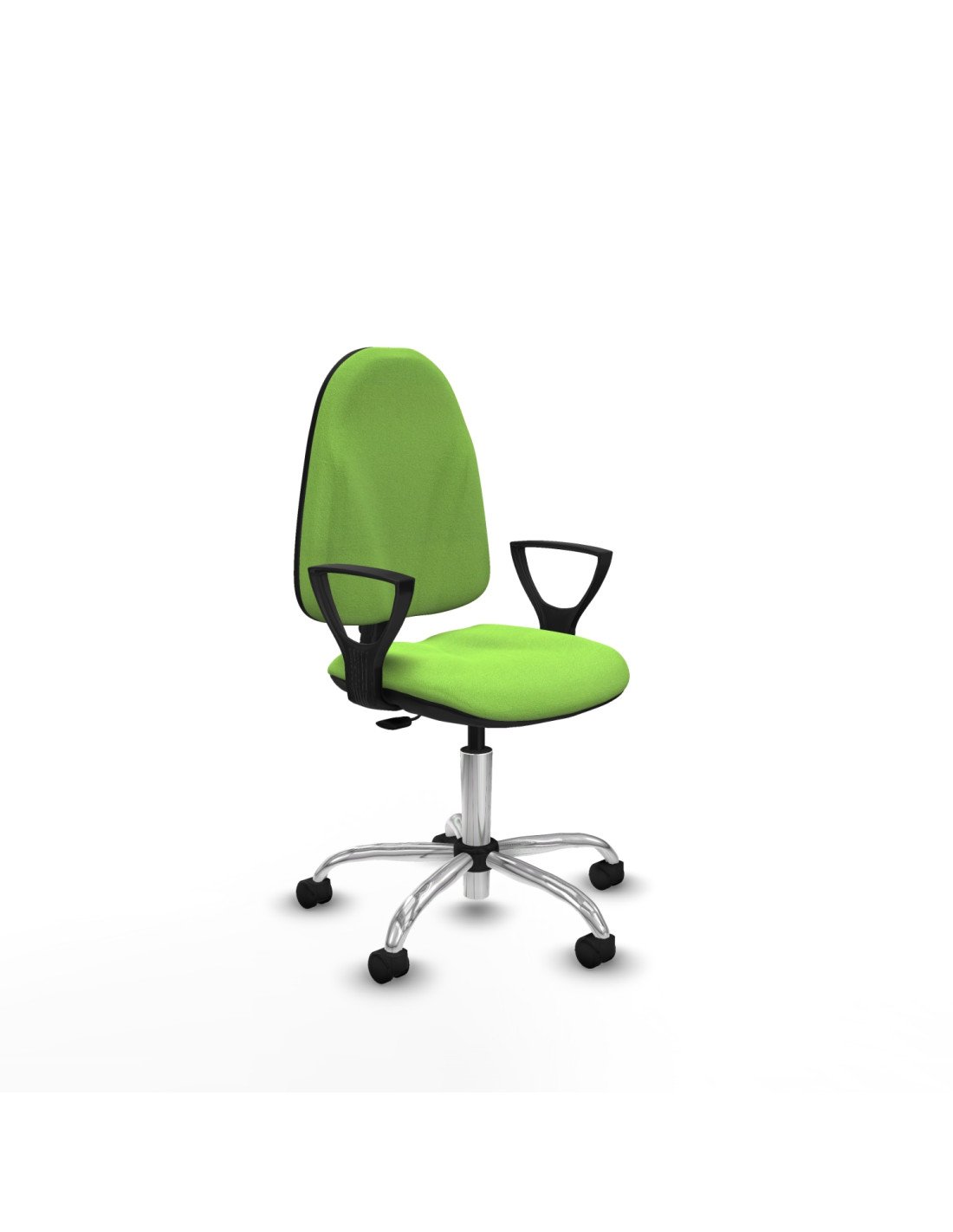 Piqueras y Crespo Algarra CP bali pistacho brazos fijos base cromada ruedas nailon 50mm