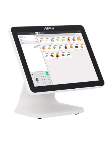 TPV AVPOS K5000 15 ALUMINIO TACTIL I7/8GB/SSD128/W11P WHITE 3YR GARANTIA